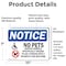 Signmission No Pets Service Animals Allowed, 10 in W x Rectangle, Vinyl Decal OS-2PACK-NS-D-710-L-16175 - alternate 2